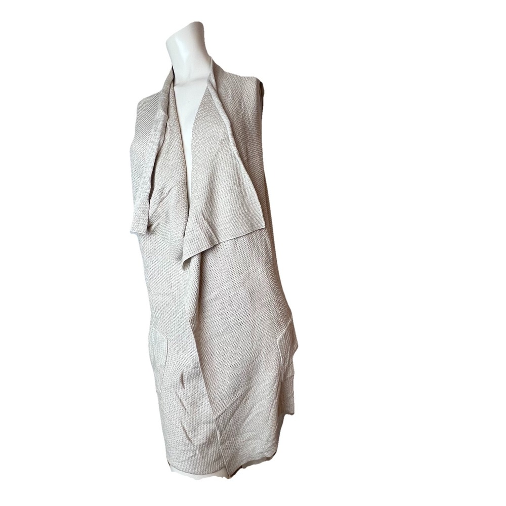 Banana Republic Beige Sleeveless Boho‎ Long Cotton Blend Vest Cardigan XS
